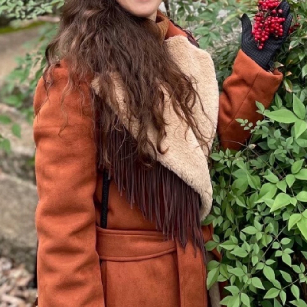 NWT ANTHRO | Hutch Daisy Suede Fringed Coat - Picture 11 of 17